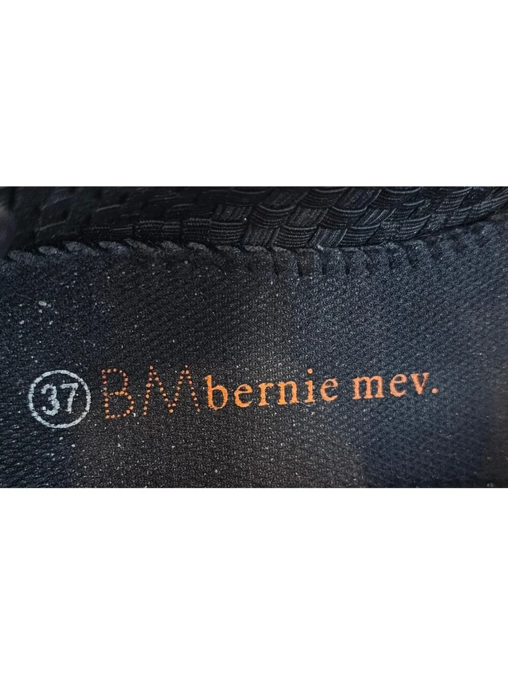 Bernie Mev Women's Black Woven Mary Jane Wedge Shoes Size 37, US 6-6.5